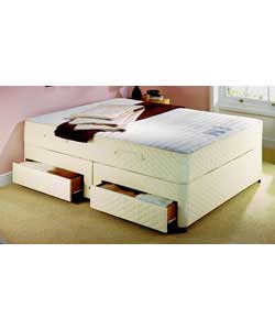 Maxistore 3ft Divan with No-Turn Mattress - 2 Drawers