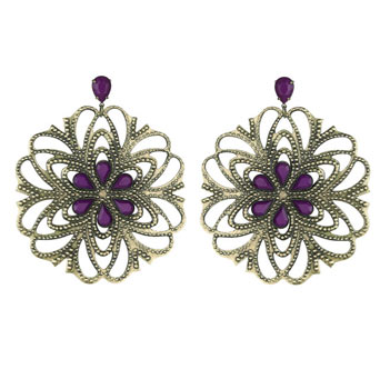 Dorothy Perkins Abstract flower hoops earrings