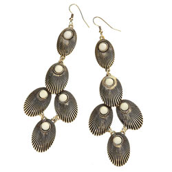 Dorothy Perkins Art Deco Metal Drop Earrings