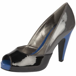 Dorothy Perkins Black and blue peeptoe shoes