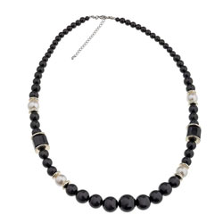 Dorothy Perkins Black bead facet necklace