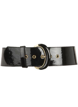 Black buckle waist belt