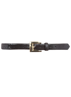 Black chunky buckle snake belt