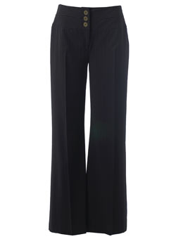 Dorothy Perkins Black copper button trousers