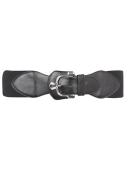 Black deco inlay waist belt