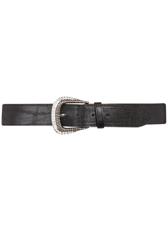 Black diamante jean belt