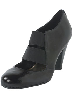 Dorothy Perkins Black double bar elastic shoes
