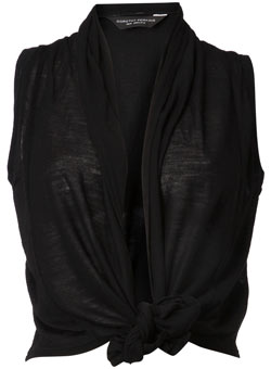 Dorothy Perkins Black drape front waistcoat