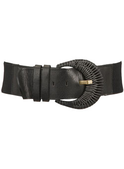 Black fan buckle belt