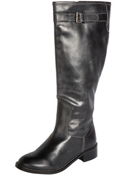 Dorothy Perkins Black flat leather boots