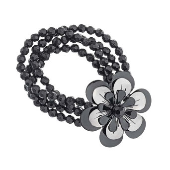 Dorothy Perkins Black flower bead bracelet