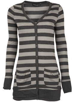 Dorothy Perkins Black/grey stripe cardigan