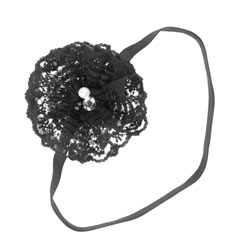Dorothy Perkins Black lace flower stretch hairband