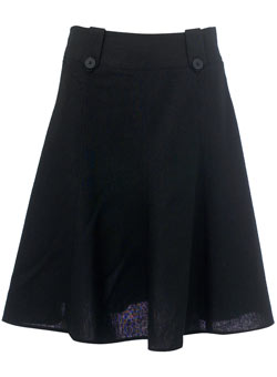 Dorothy Perkins Black linen skirt