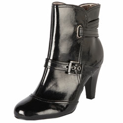 Dorothy Perkins Black patent ankle boots