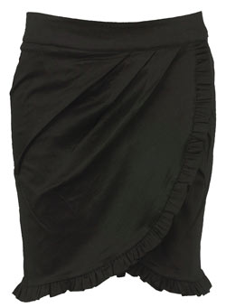 Dorothy Perkins Black pleated wrap skirt
