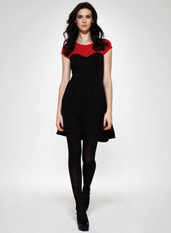 Dorothy Perkins Black/red 2 in 1 dress