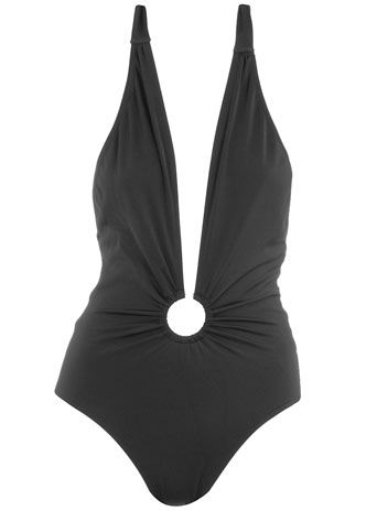 Dorothy Perkins Black ring front swimsuit