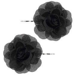 Dorothy Perkins Black rose clips