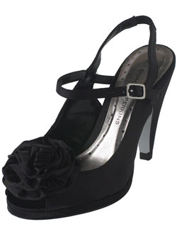 Dorothy Perkins Black rose sling back shoes