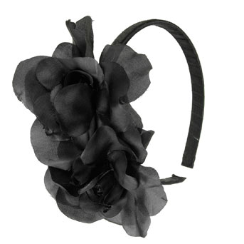Dorothy Perkins Black silk rose headband
