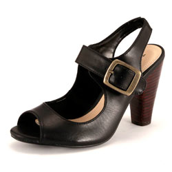 Dorothy Perkins Black square buckle shoes