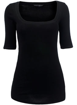 Dorothy Perkins Black square scoop top