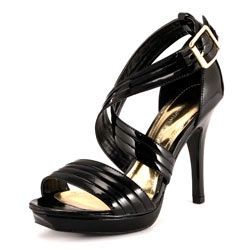 Black strappy shoes