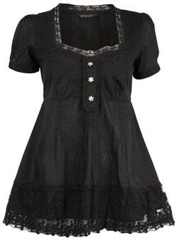 Dorothy Perkins Black sweetheart lace top