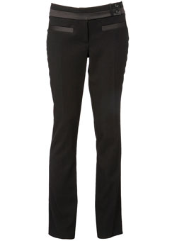 Dorothy Perkins Black tuxedo slim trousers
