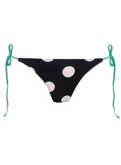 Dorothy Perkins Black/white spot bikini bottoms