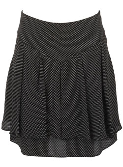 Dorothy Perkins Black/white spot skirt