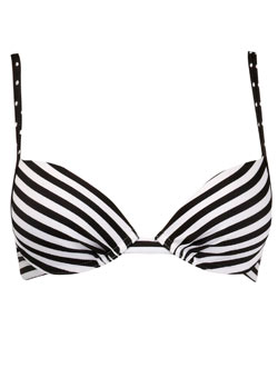 Dorothy Perkins Black/white stripe paded bra top