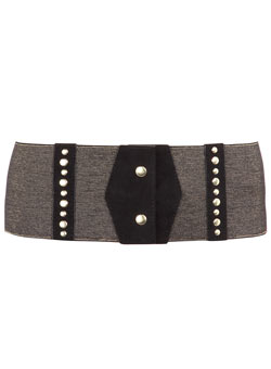 Black wide corset waist belt