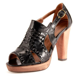 Dorothy Perkins Black wood platform shoes
