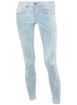 Dorothy Perkins Bleach sparkle skinny jeans