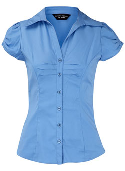 Dorothy Perkins Blue pleat front shirt
