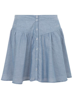 Dorothy Perkins Blue popper skirt