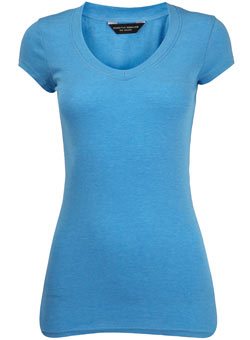 Dorothy Perkins Blue short sleeve v-neck top