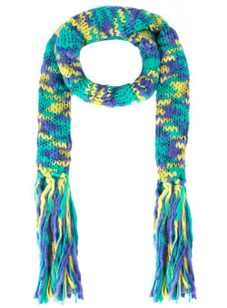 Blue space dyed scarf