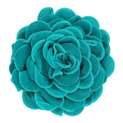 Blue velvet flower corsage