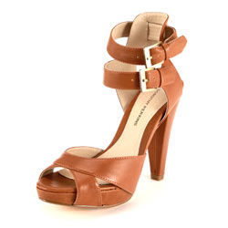 Dorothy Perkins Brown ankle cuff sandals