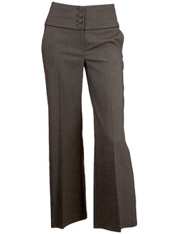 Brown textured trousers