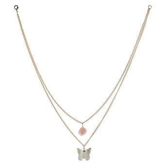 Dorothy Perkins Butterfly rose ditsy necklace