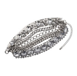 Dorothy Perkins Chainmail and gem bracelet