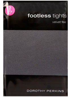Charcoal footless tights