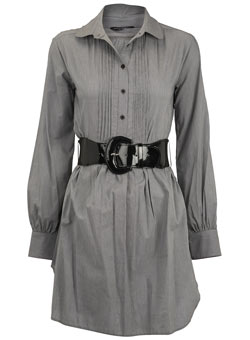 Dorothy Perkins Charcoal oversize bib shirt