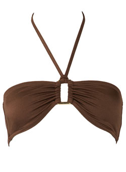 Dorothy Perkins Chocolate shimmer bandeau top