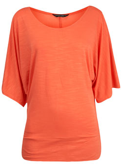 Dorothy Perkins Coral oversize slouchy top