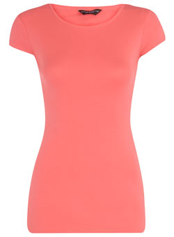 Coral short-sleeve t-shirt